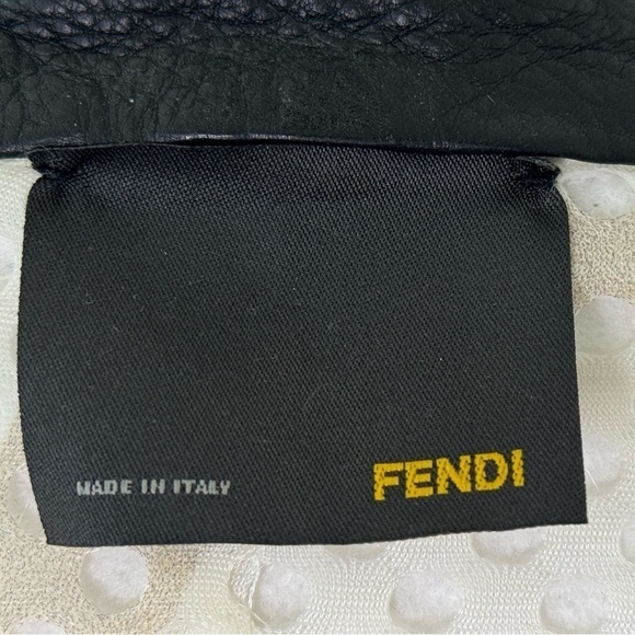 Fendi Women’s Black Leather Jacket – Italian Elegance & Timeless Design - Picture 8 of 9
